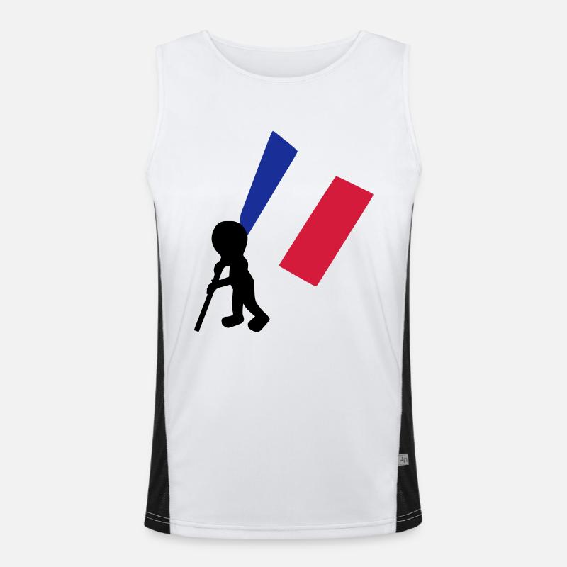 porte drapeau francais Débardeur respirant contrasté Homme 