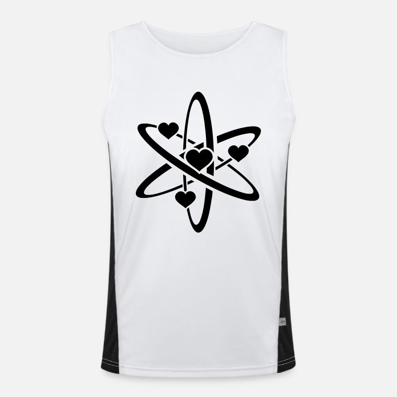 heart atom Men's Functional Contrast Tank Top 