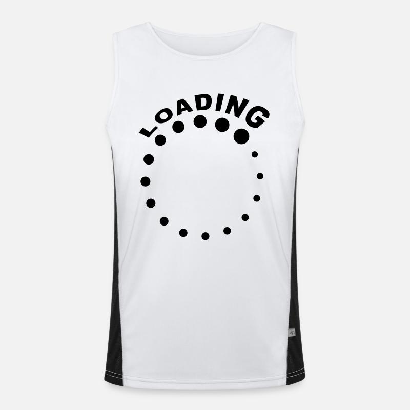 Loading - Men's Functional Contrast Tank Top  - white/black