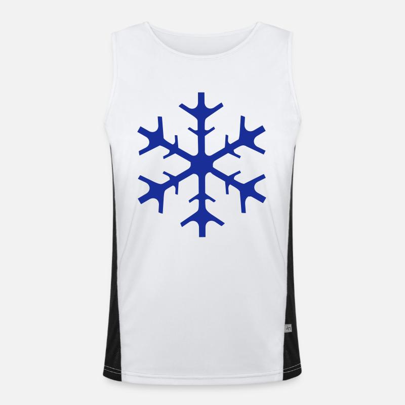 snowflake Funktionelles Kontrast-Tank Top für Männer 