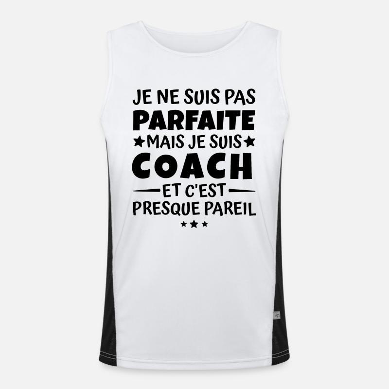 pas parfaite mais je suis coach Débardeur respirant contrasté Homme 