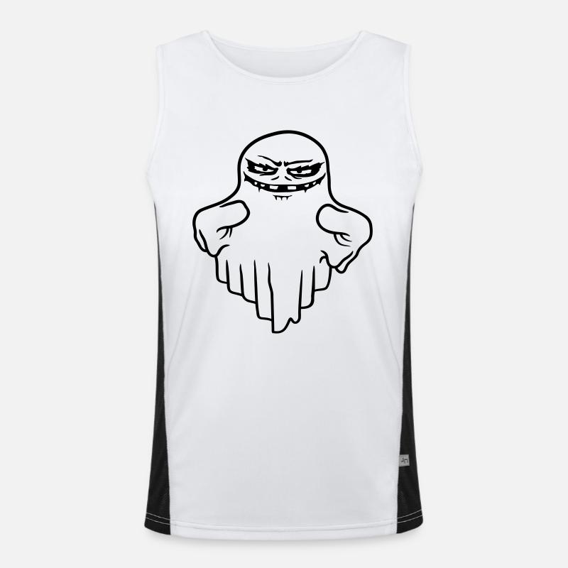 Floating Monster Ghost Comic Men's Functional Contrast Tank Top 