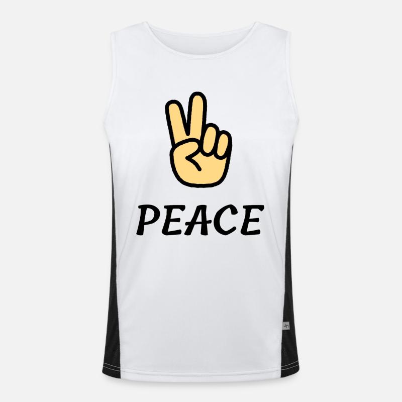 Conception de paix cool Débardeur respirant contrasté Homme 