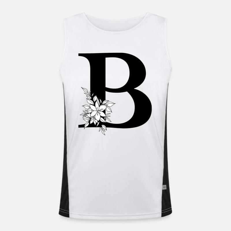 BuchstabeB Funktionelles Kontrast-Tank Top für Männer 
