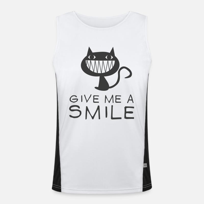 Give me a smile Funktionelles Kontrast-Tank Top für Männer 