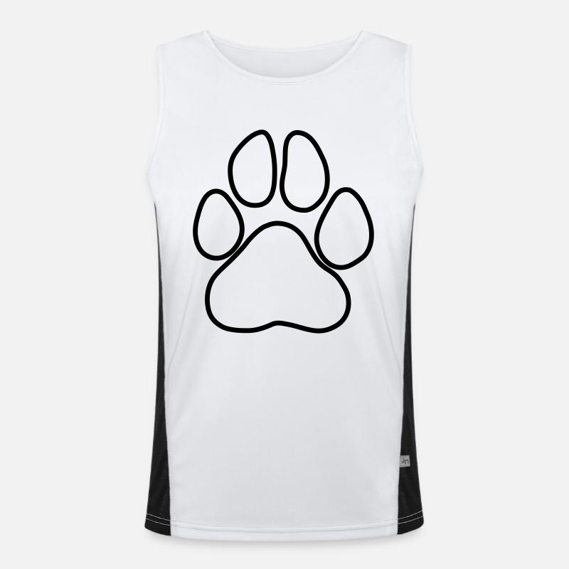 Pfotenumriss Funktionelles Kontrast-Tank Top für Männer 