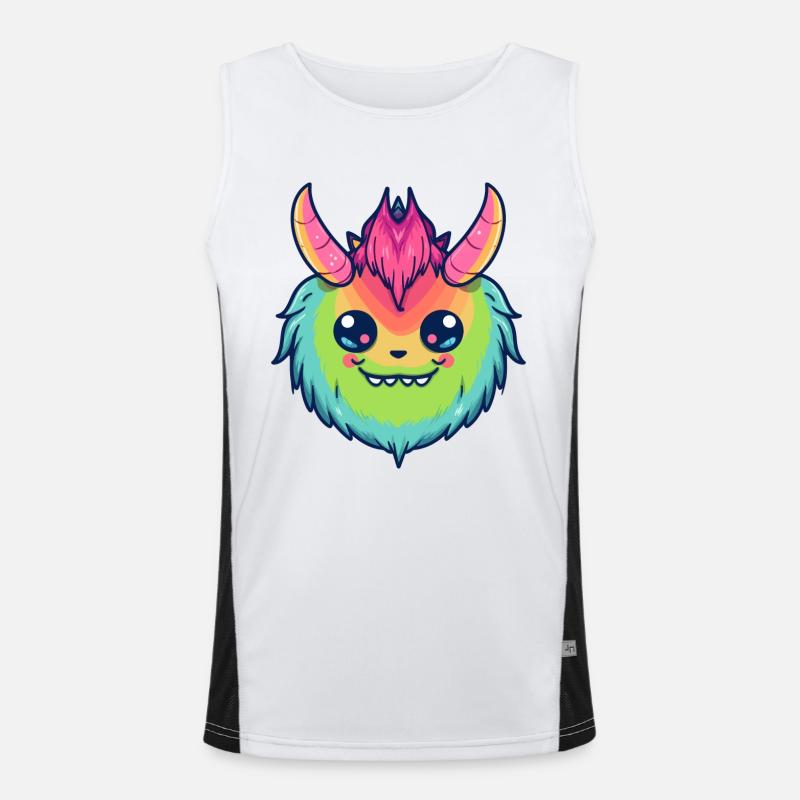 Netter Dämon des Pride-Monats Funktionelles Kontrast-Tank Top für Männer 