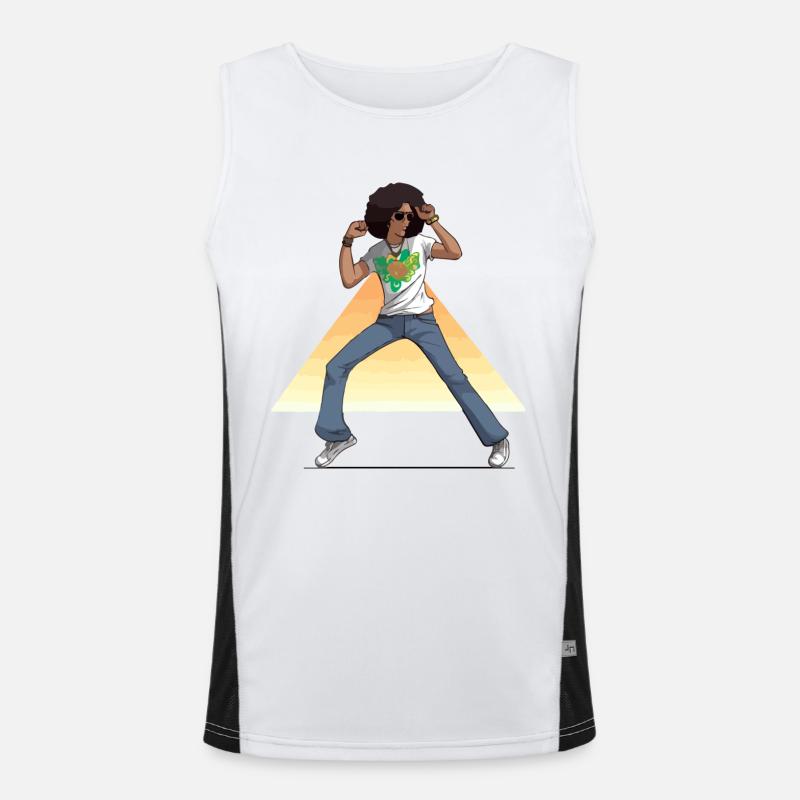 Max disco dancer Men's Functional Contrast Tank Top 