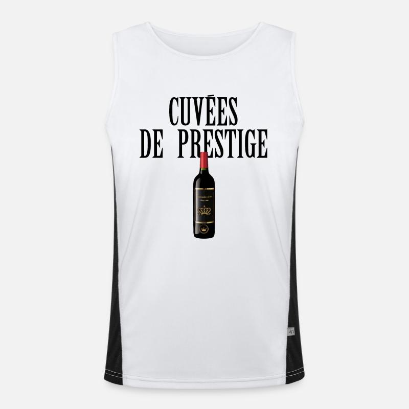 cuvee prestige vin rouge alcool humour bouteil Débardeur respirant contrasté Homme 