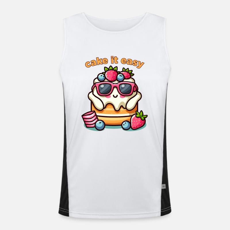 Torta facile Canotta sportiva da uomo in contrasto cromatico 