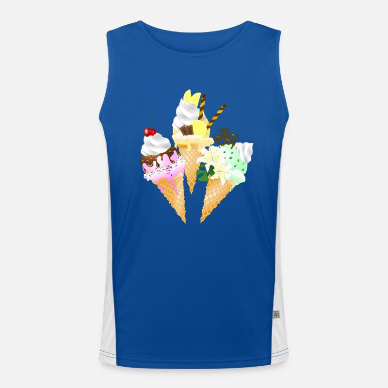 Cornet de crème glacée Débardeur respirant contrasté Homme 