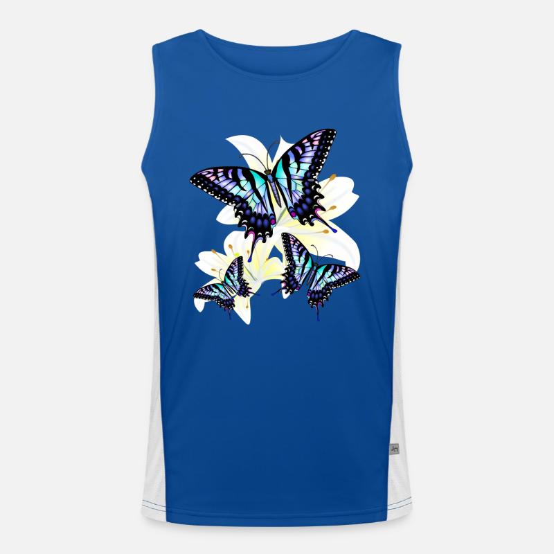 Blue Swallowtail Men's Functional Contrast Tank Top 