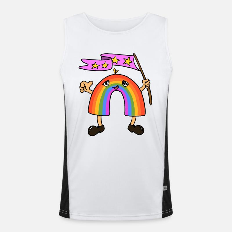 Rainbow Men's Functional Contrast Tank Top 