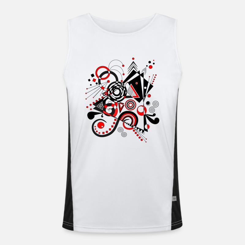 Abstract art Men's Functional Contrast Tank Top 