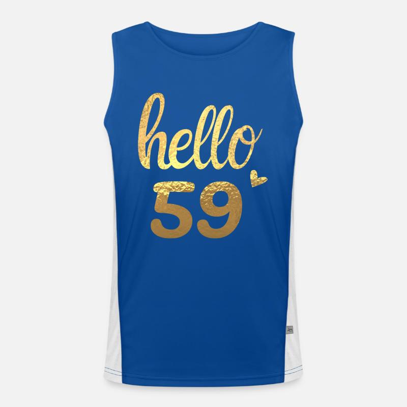 Hello 59 gold Men's Functional Contrast Tank Top 