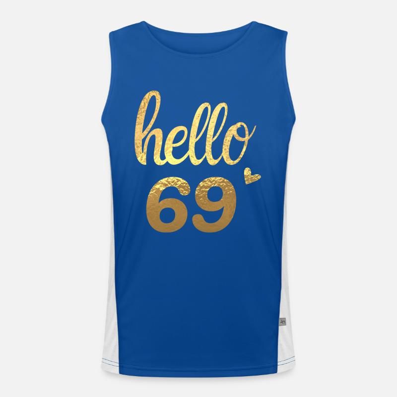 Hello 69 doré Débardeur respirant contrasté Homme 