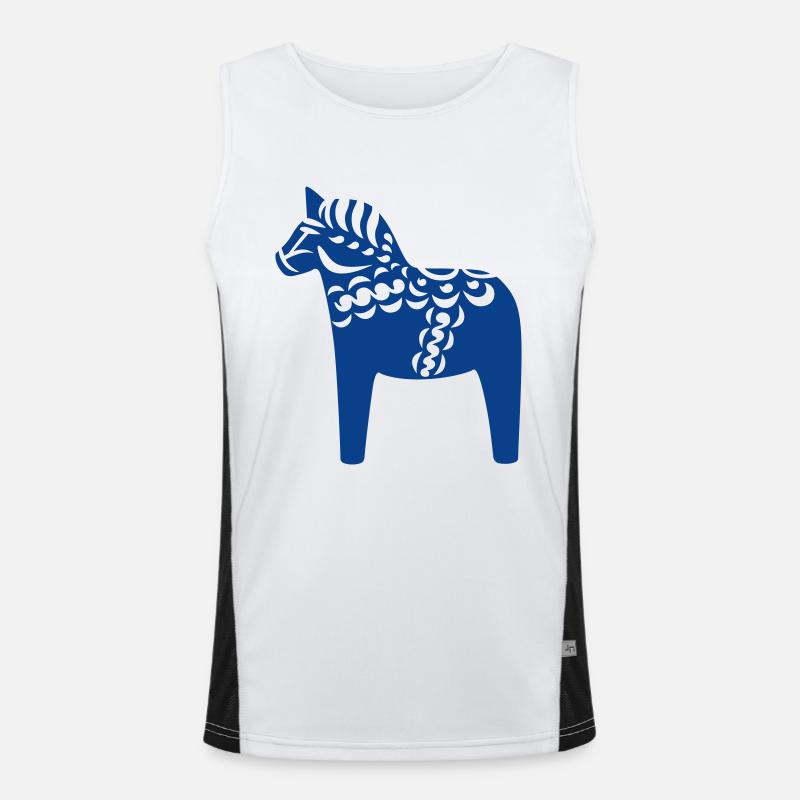 Dala Pferd Funktionelles Kontrast-Tank Top für Männer 