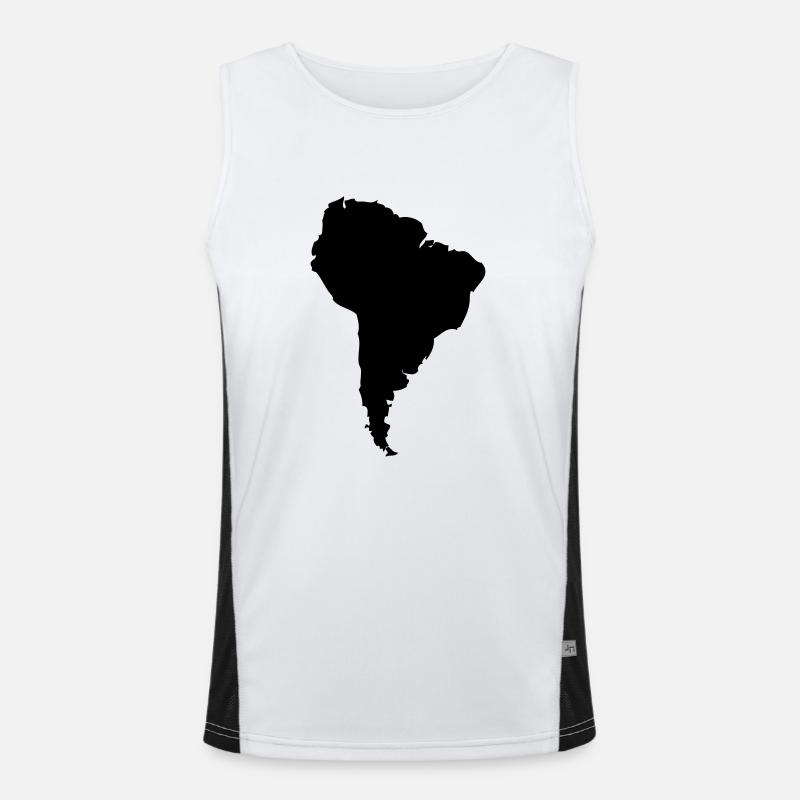Südamerika Funktionelles Kontrast-Tank Top für Männer 