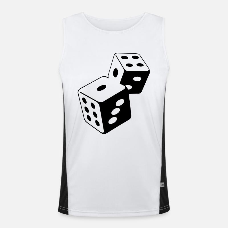 Two dice at the casino Men's Functional Contrast Tank Top 