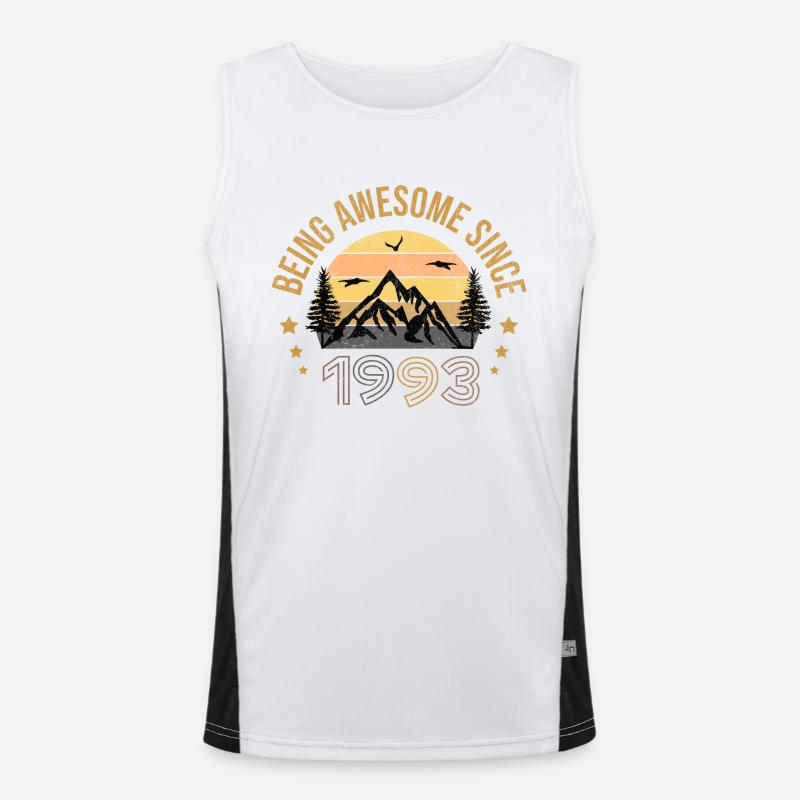 Being Awesome Since 1993 - Geschenkidee Funktionelles Kontrast-Tank Top für Männer 