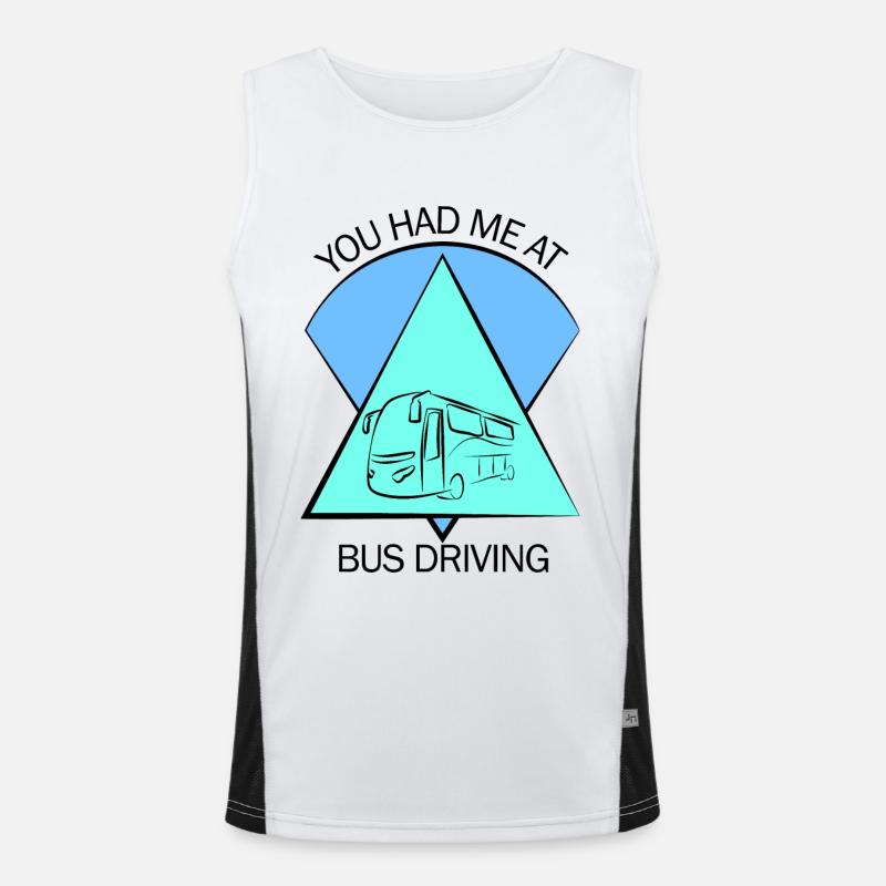 Bus Busfahrer Schulbus Autobus Busfahrerin Funktionelles Kontrast-Tank Top für Männer 