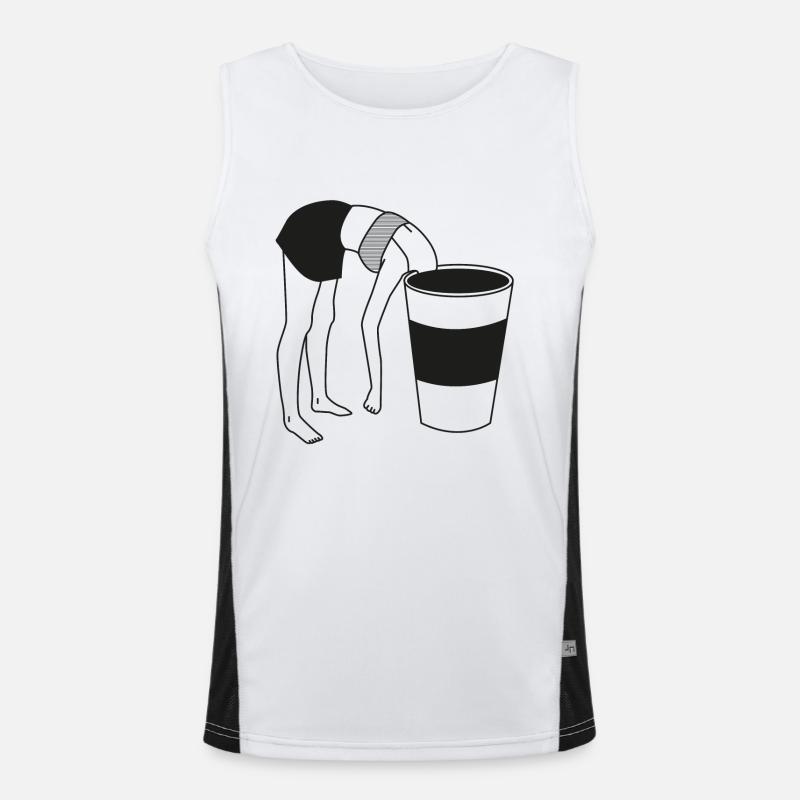 COFFE BREAK Men's Functional Contrast Tank Top 