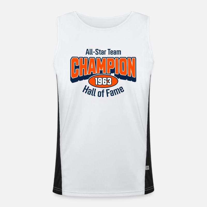 Champion 1963 – Geburtstagsgeschenk College Stil Funktionelles Kontrast-Tank Top für Männer 