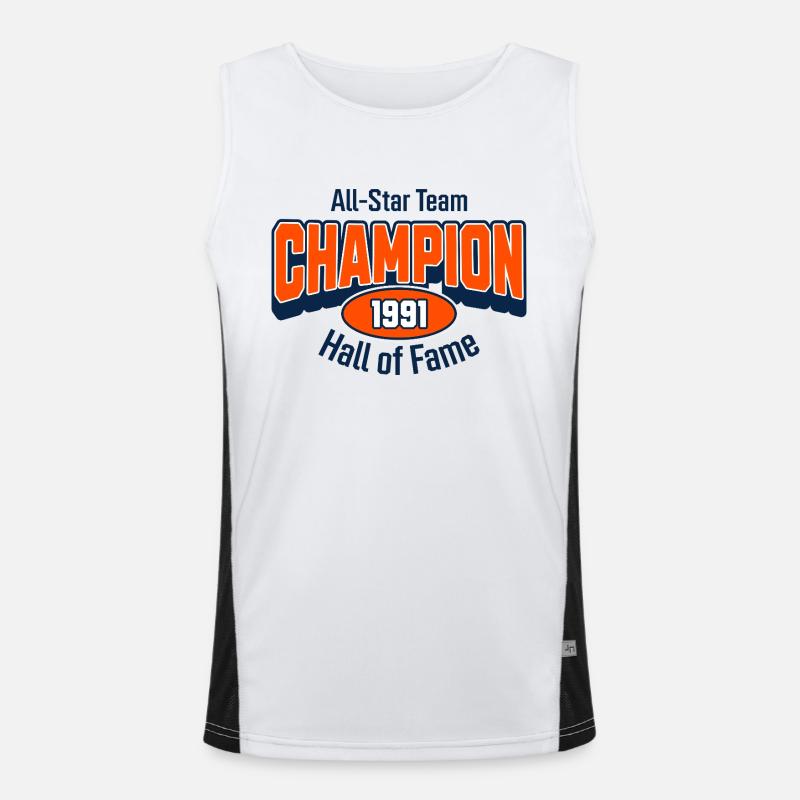 Champion 1991 – Geburtstagsgeschenk College Stil Funktionelles Kontrast-Tank Top für Männer 