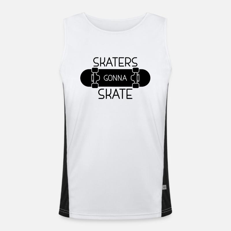 Skaters T-Shirt & Geschenkidee Funktionelles Kontrast-Tank Top für Männer 