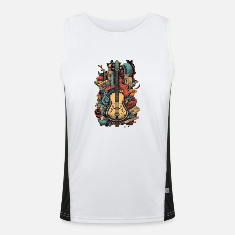 Music Instruments Men's Functional Contrast Tank Top 