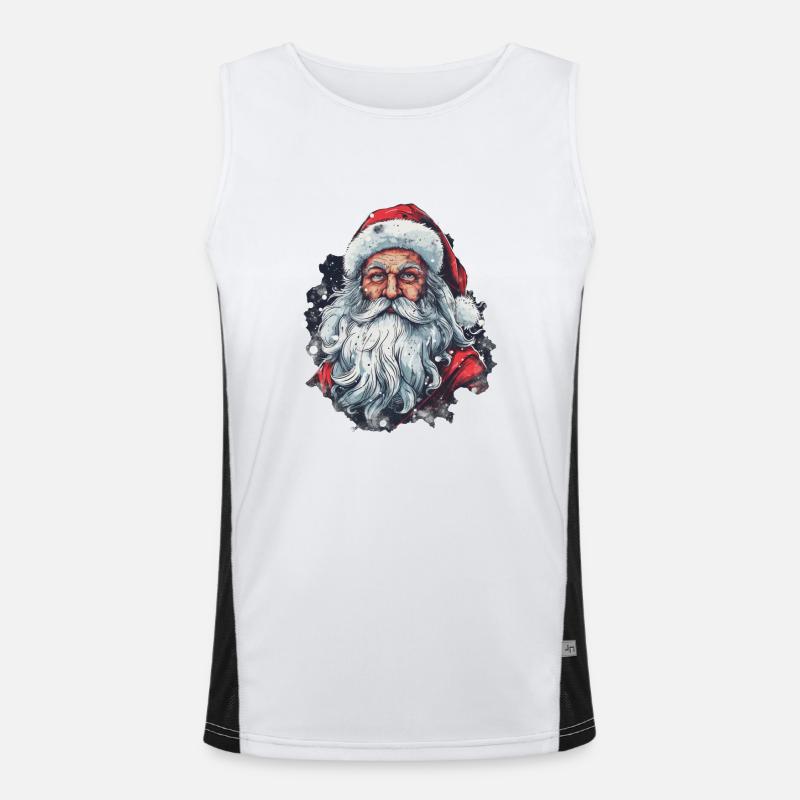 Weihnachtsmann Funktionelles Kontrast-Tank Top für Männer 