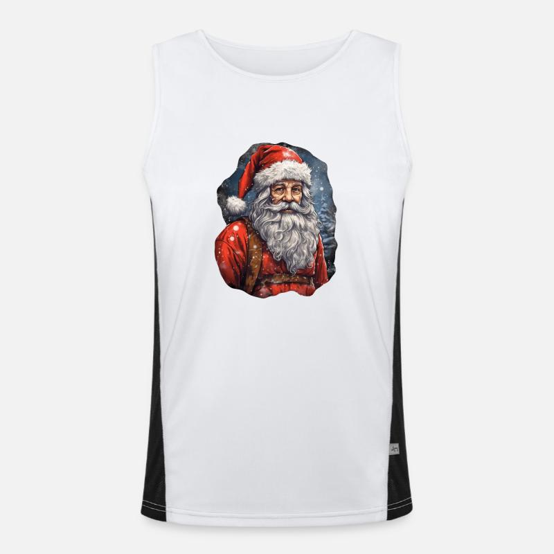 Weihnachtsmann Funktionelles Kontrast-Tank Top für Männer 