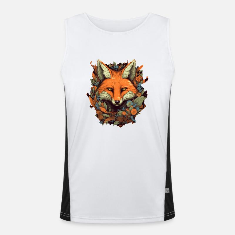Fox - Men's Functional Contrast Tank Top - white/black