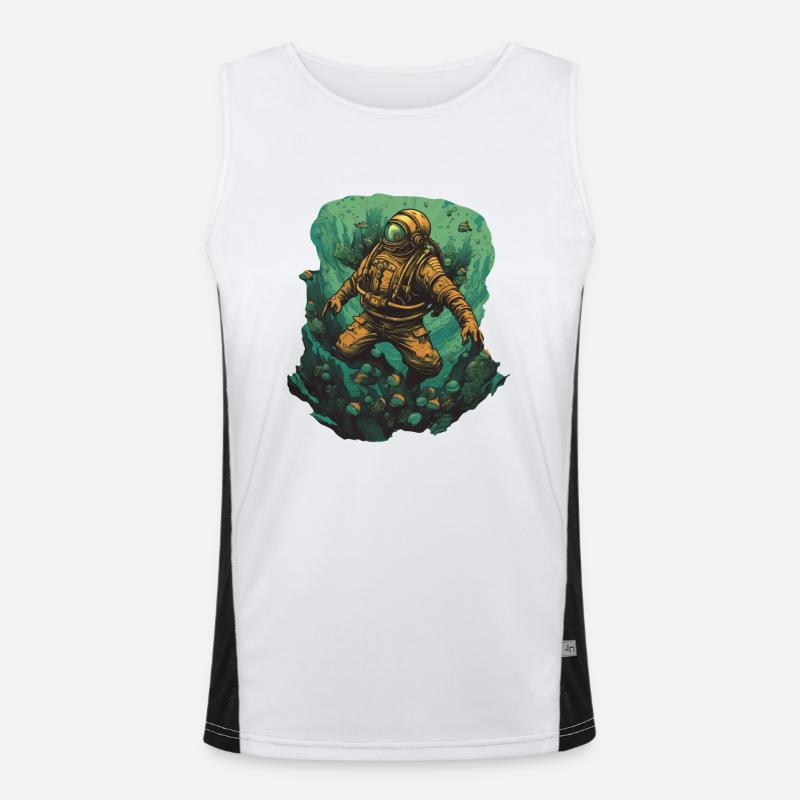 Taucher Funktionelles Kontrast-Tank Top für Männer 