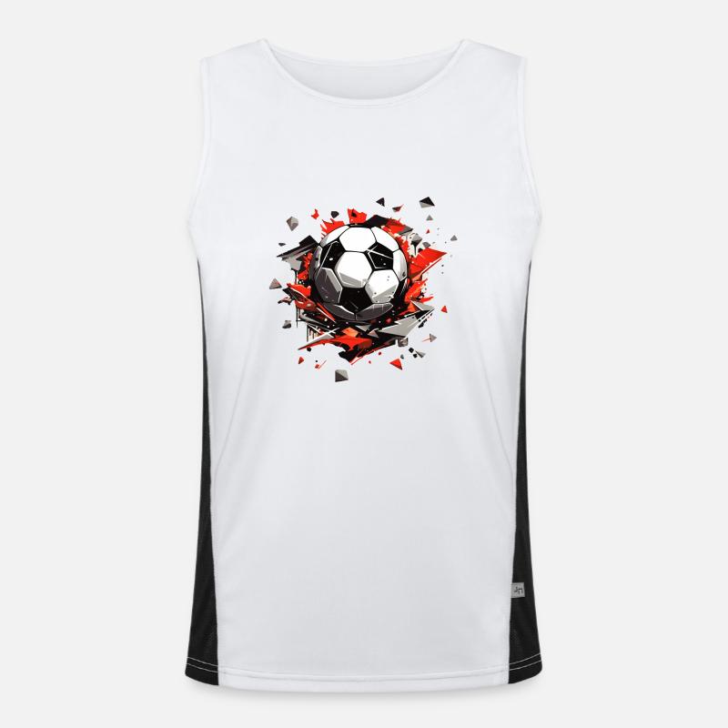 Soccer Ball Men's Functional Contrast Tank Top 