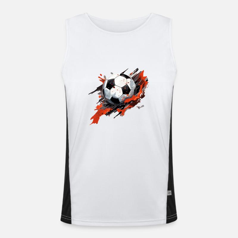Soccer Ball Men's Functional Contrast Tank Top 