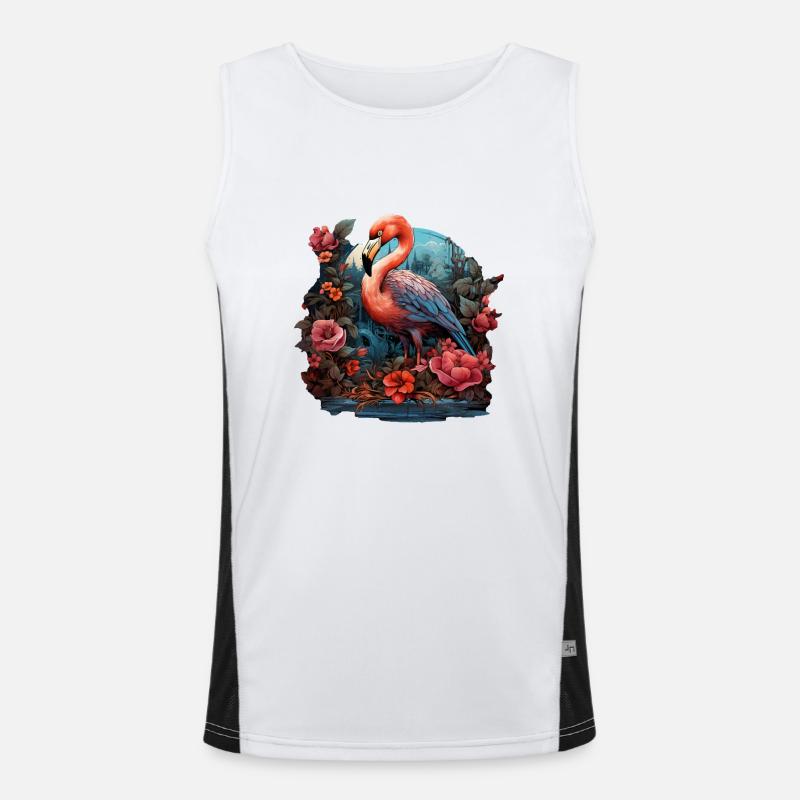 Flamingo Funktionelles Kontrast-Tank Top für Männer 