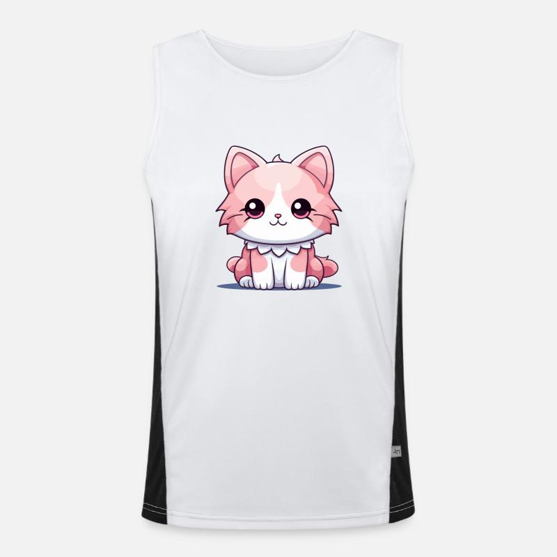 Chat - Style Kawaii Débardeur respirant contrasté Homme 