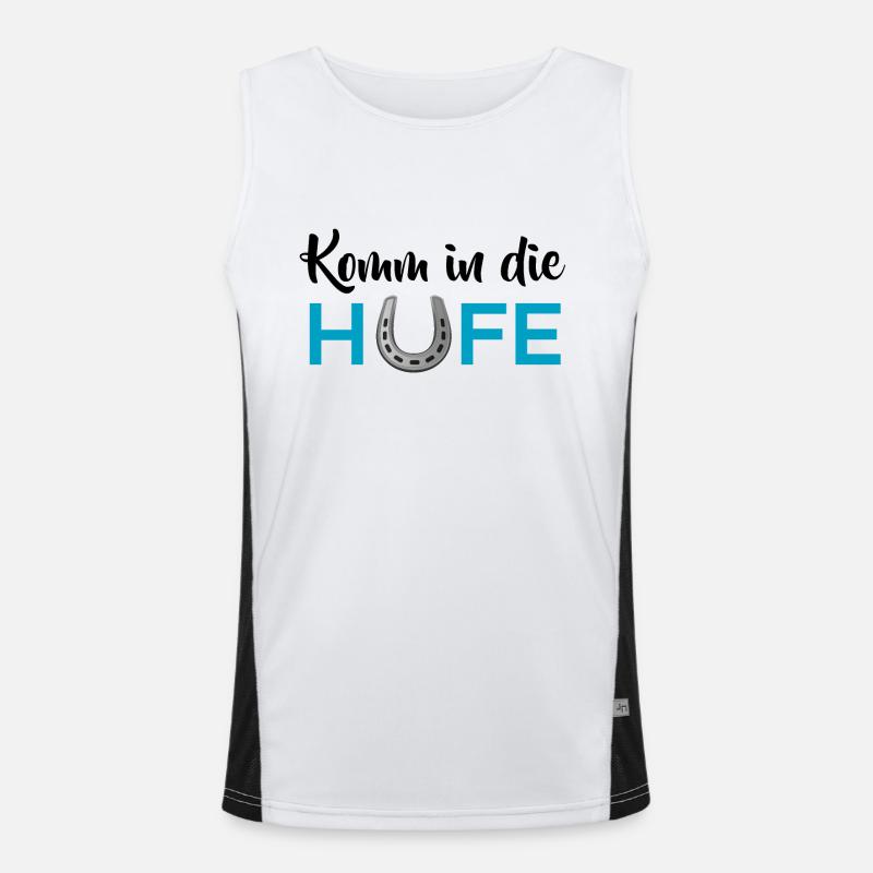 Komm in die Hufe Funktionelles Kontrast-Tank Top für Männer 