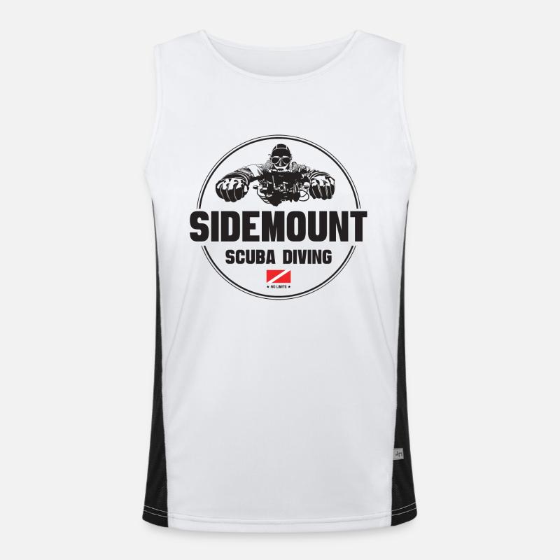 Sidemount Taucher Geschenk Tauchen Funktionelles Kontrast-Tank Top für Männer 