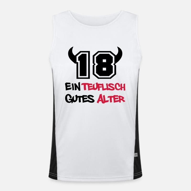 teuflische_18 Funktionelles Kontrast-Tank Top für Männer 