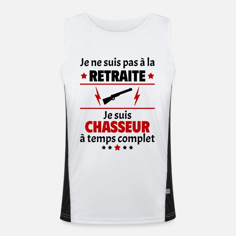 Pas à la retraite chasseur à temps complet, noël Débardeur respirant contrasté Homme 