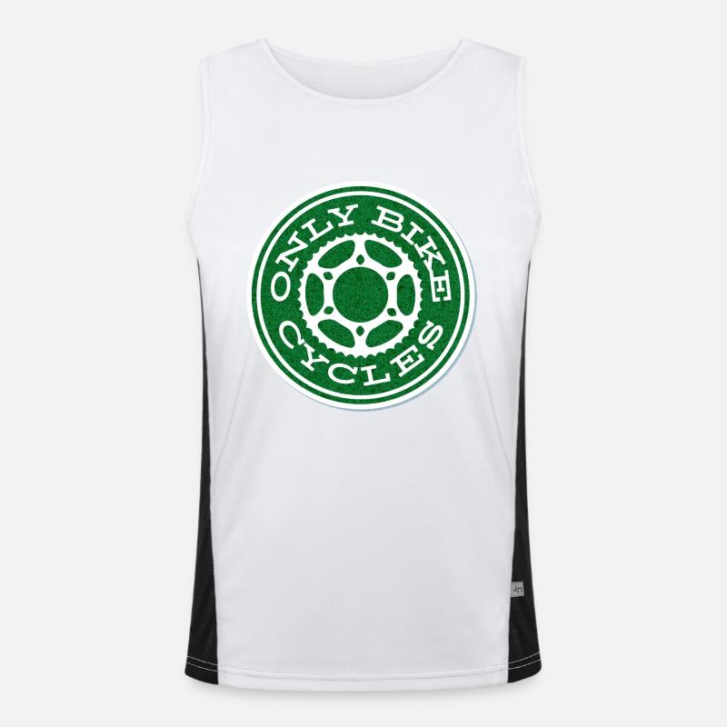 Only bicycles are allowed - Men's Functional Contrast Tank Top - white/black