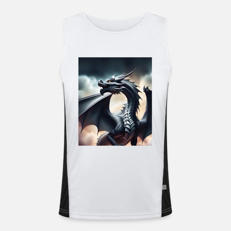 Dragon gris Débardeur respirant contrasté Homme 
