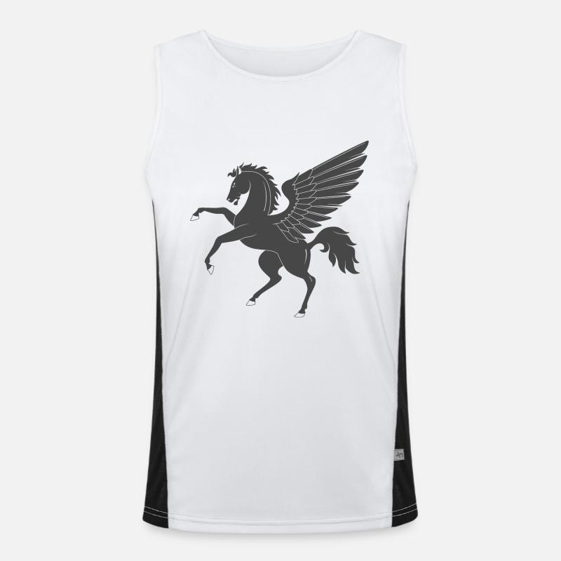 Pferde Funktionelles Kontrast-Tank Top für Männer 