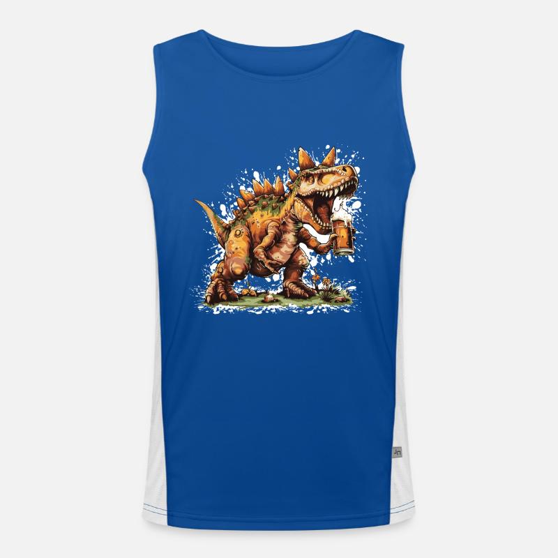 Dinosaurier stegosaurus Bier Funktionelles Kontrast-Tank Top für Männer 