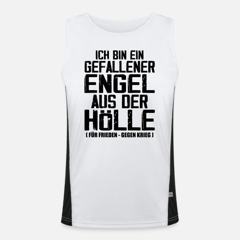 Gefallener Engel aus der Hölle Funktionelles Kontrast-Tank Top für Männer 