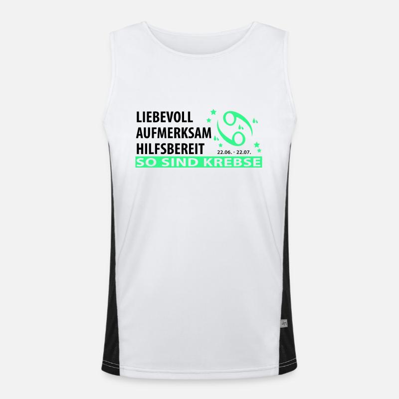 Sternzeichen Krebs - Eigenschaften Funktionelles Kontrast-Tank Top für Männer 