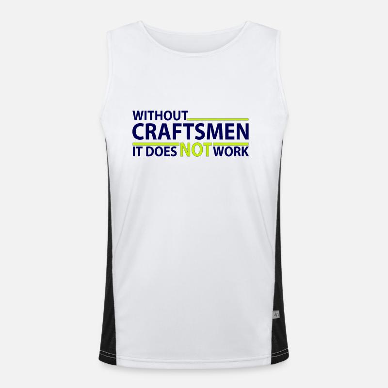 Without Craftsmann - ohne Handwerker Funktionelles Kontrast-Tank Top für Männer 