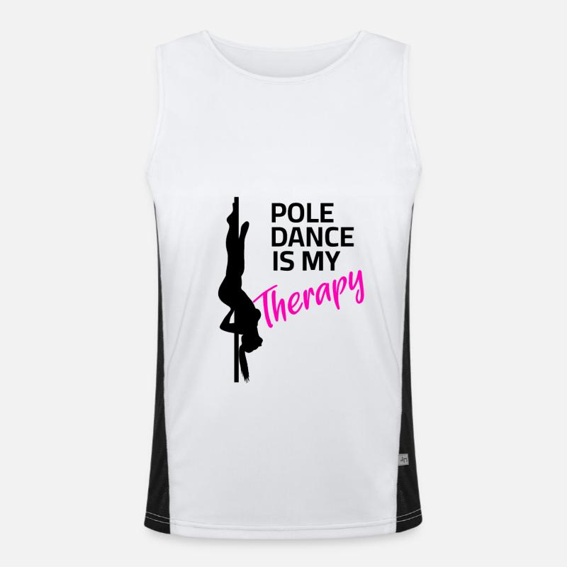 Pole Dance is my Therapy Funktionelles Kontrast-Tank Top für Männer 